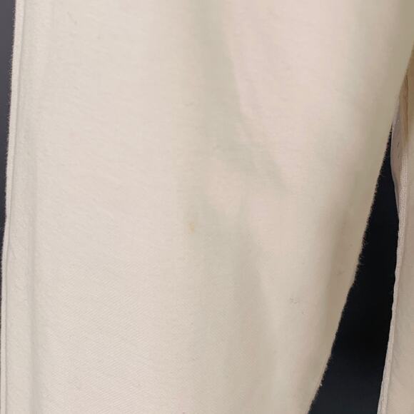 ONES STROKE Size XL White Cotton Sports Jersey Snaps Long Sleeve Shirt - Picture 5 of 8